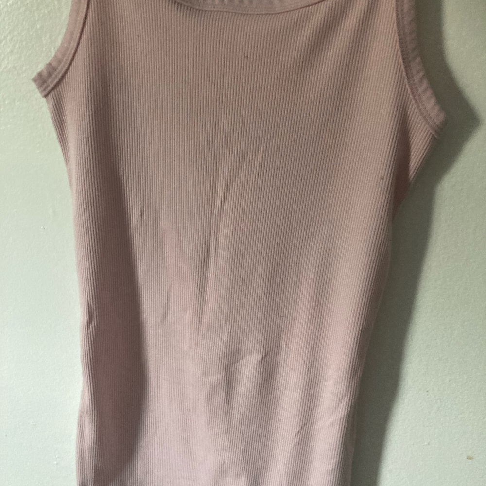 No Boundaries Light Pink Ribbed Tank Top